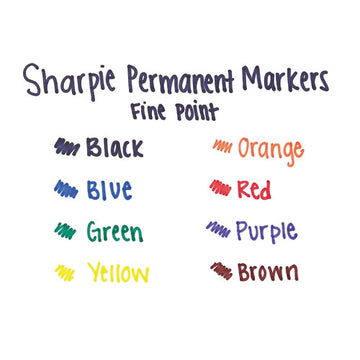 Sharpie® Fine Tip Permanent Marker, Fine Bullet Tip, Assorted Colors, 8-set freeshipping - TVN Wholesale